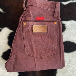 Wrangler Burgundy Denim Pants